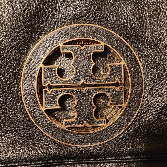 Tory Burch Black Leather Reva Logo Crossbody Bag - Picture 5 of 8